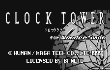 Clock Tower for WonderSwan Title Screen